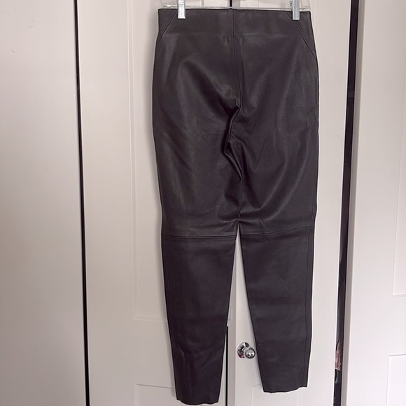 EUC [Zara] Moto Faux Leather Skinny High Rise Tapered Ankle Zip Pants Women’s L - Picture 4 of 14